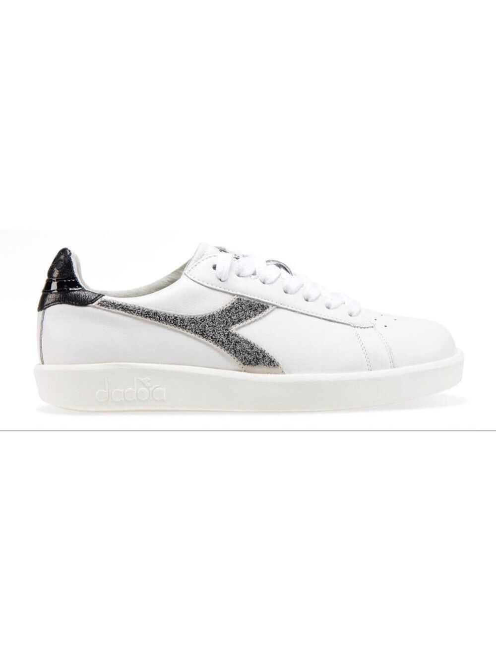 NWT Women's Diadora White & Black Swarovski Crystal Sneakers 39.5 EU/9